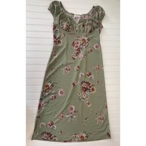 Vintage St Elmo Milkmaid Floral Romantic Whimsical Prairie Dress Womens Small